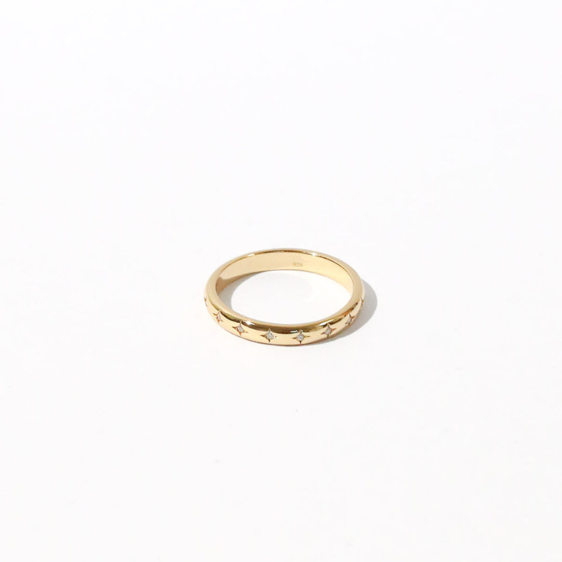 Cosmic Star Band Ring for Women