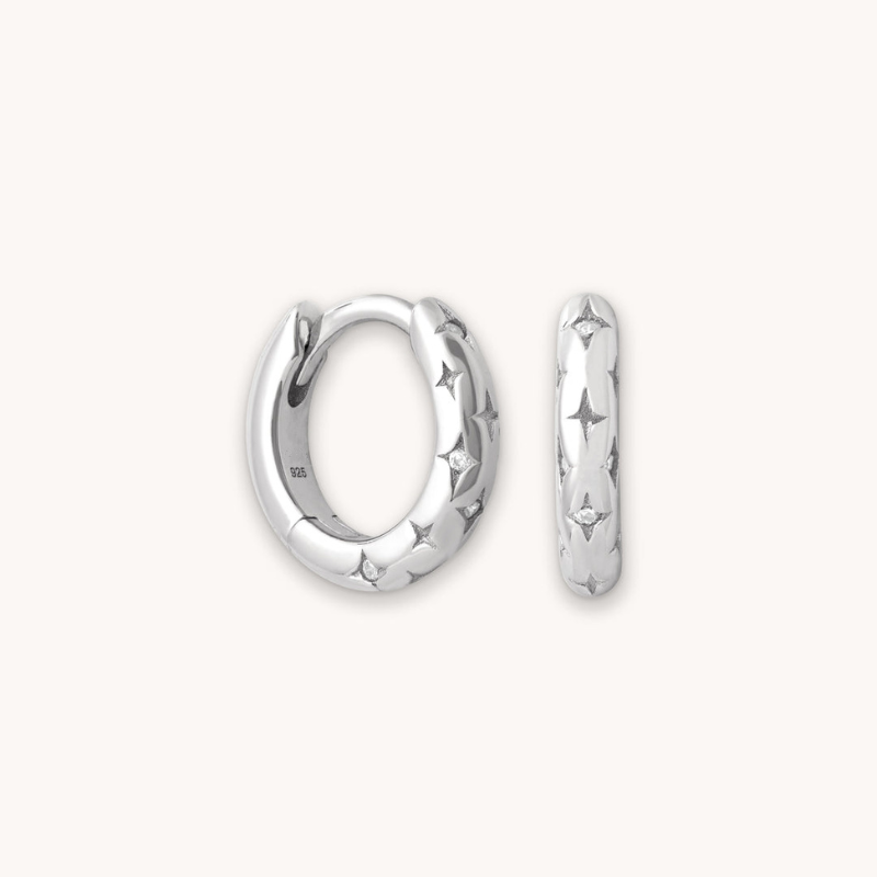 Cosmic Star Bold Huggie Earrings for Women
