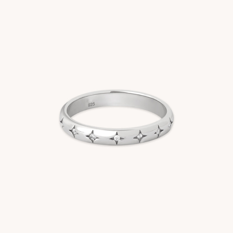 Cosmic Star Band Ring for Women