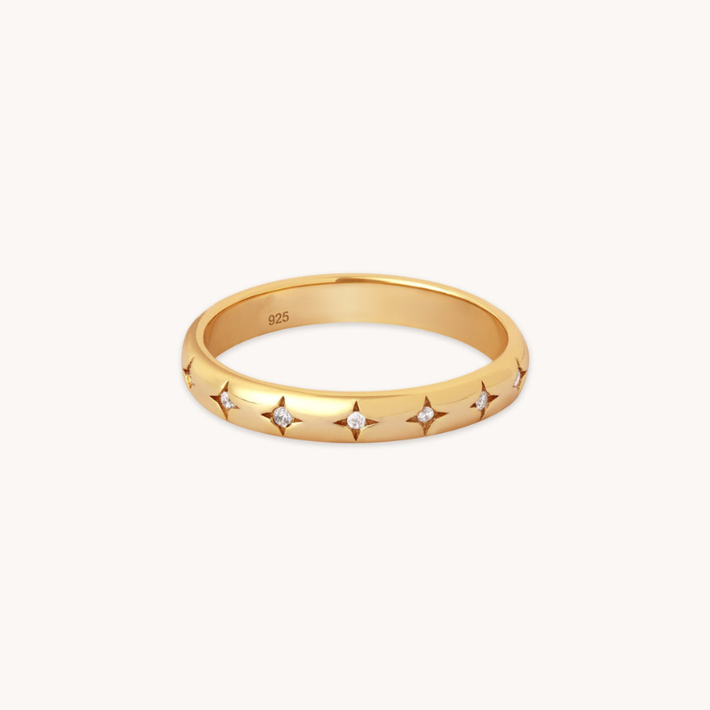 Cosmic Star Band Ring for Women