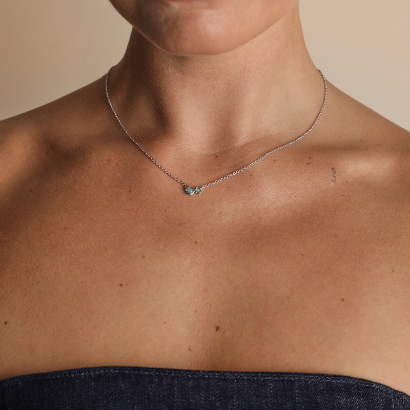 Opal Bezel Pendant Necklace for Women