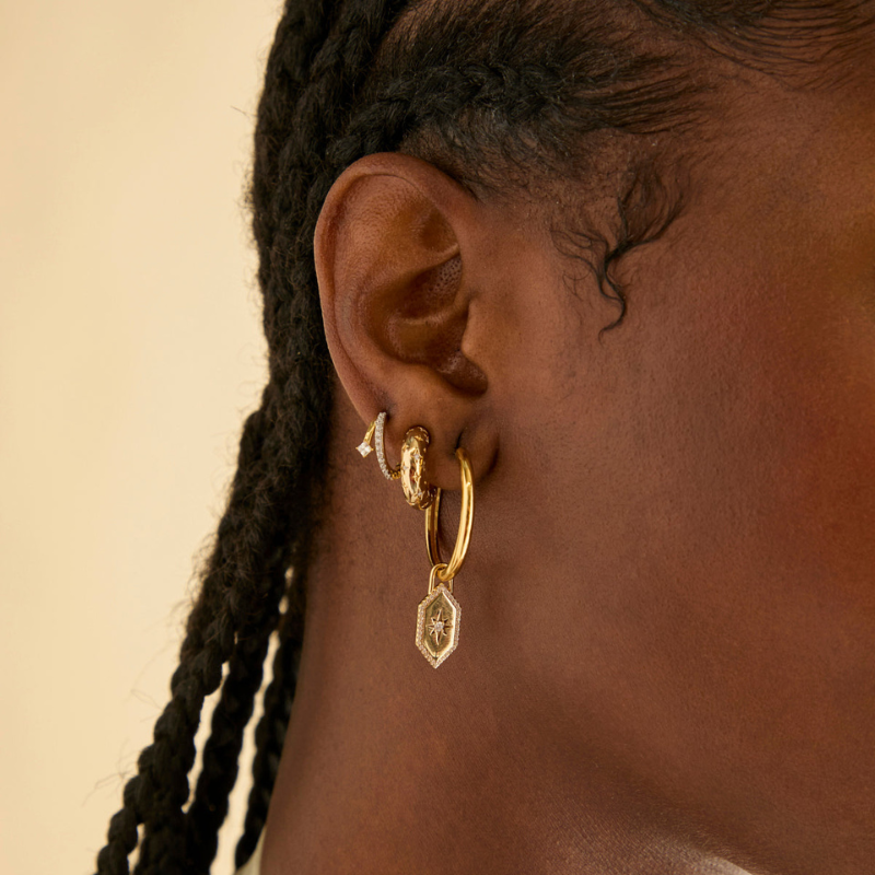 Pavé Crystal Huggie Earrings for Women