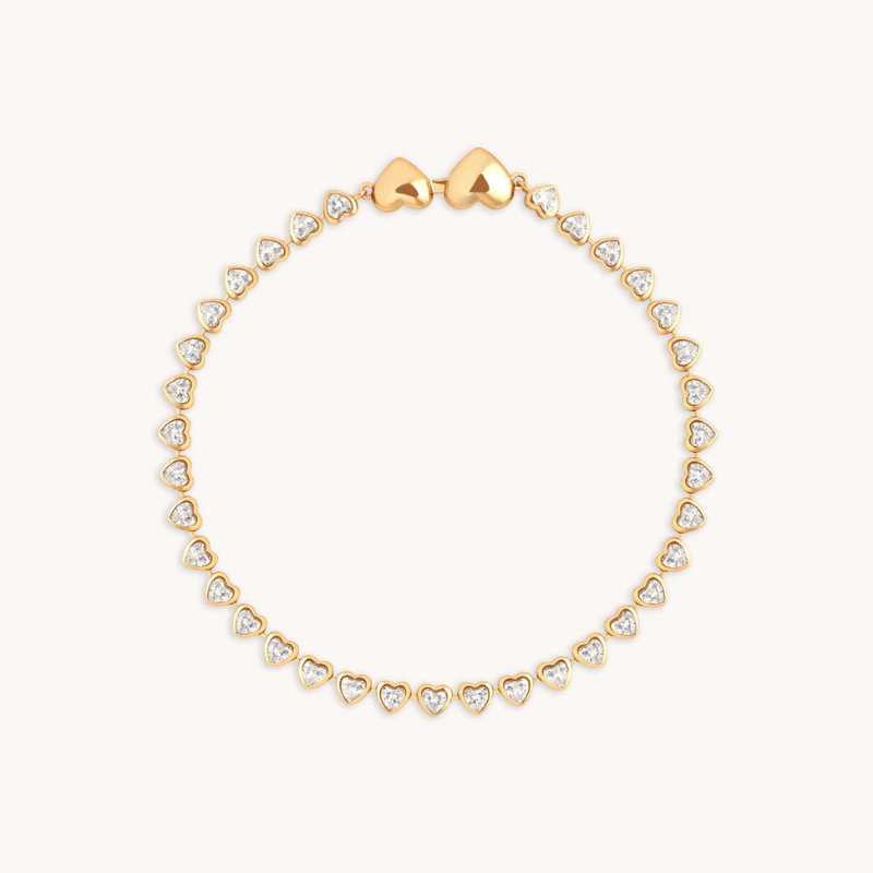 Heart Bezel Tennis Bracelet for Women